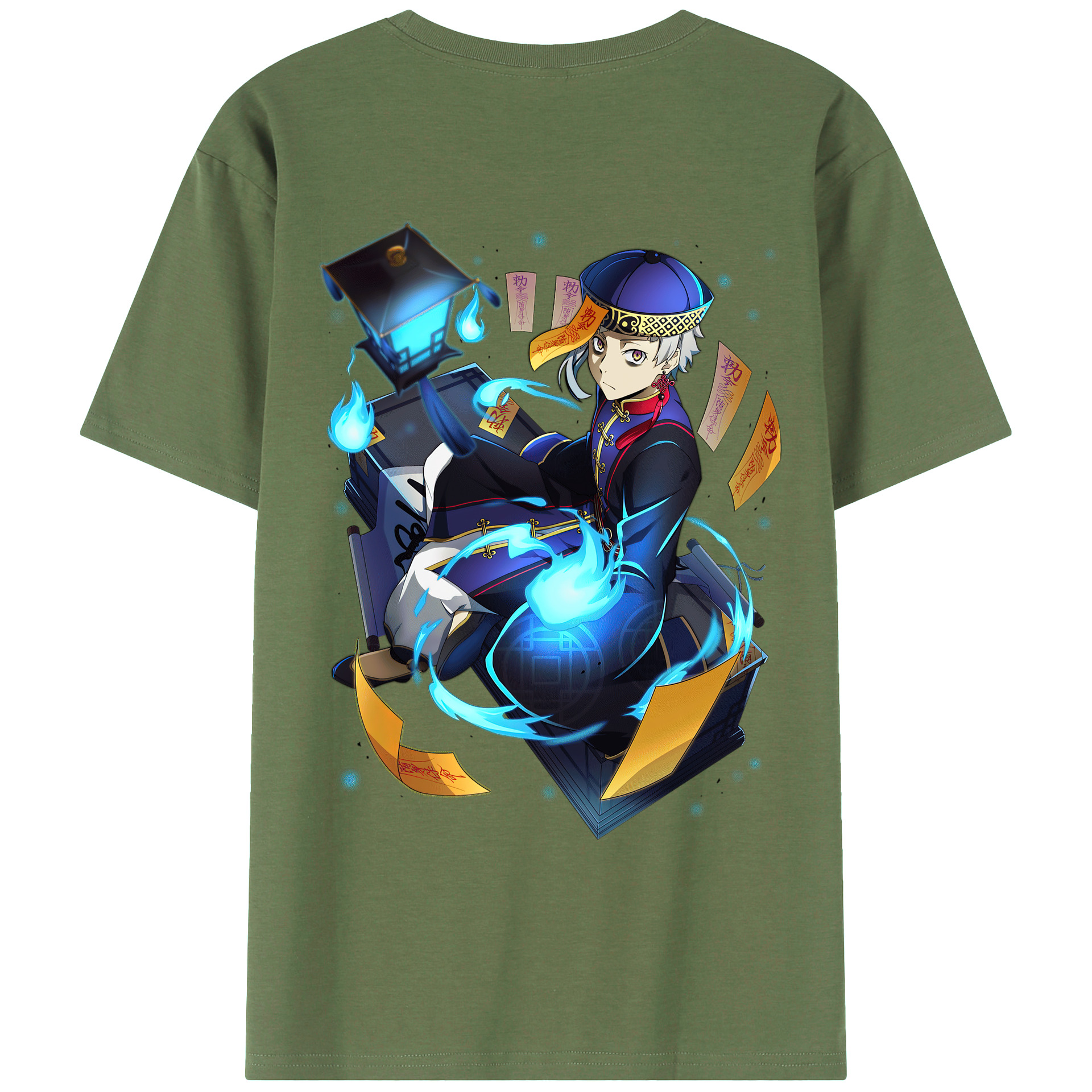 （画像用） 文豪ストレイドッグス Bungo Stray Dogs 綿100％ メンズ半袖Tシャツ（バックプリント） 通気性